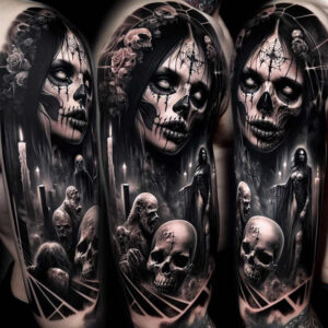 other-dark tattoo design ideas Realism color precision shadow embodying courage