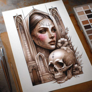 other-dark tattoo design ideas true rendering shadowy for spine