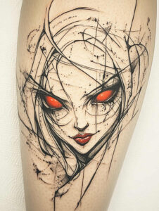 other-dark tattoo design ideas Realism clean background spine-chilling symbol of courage
