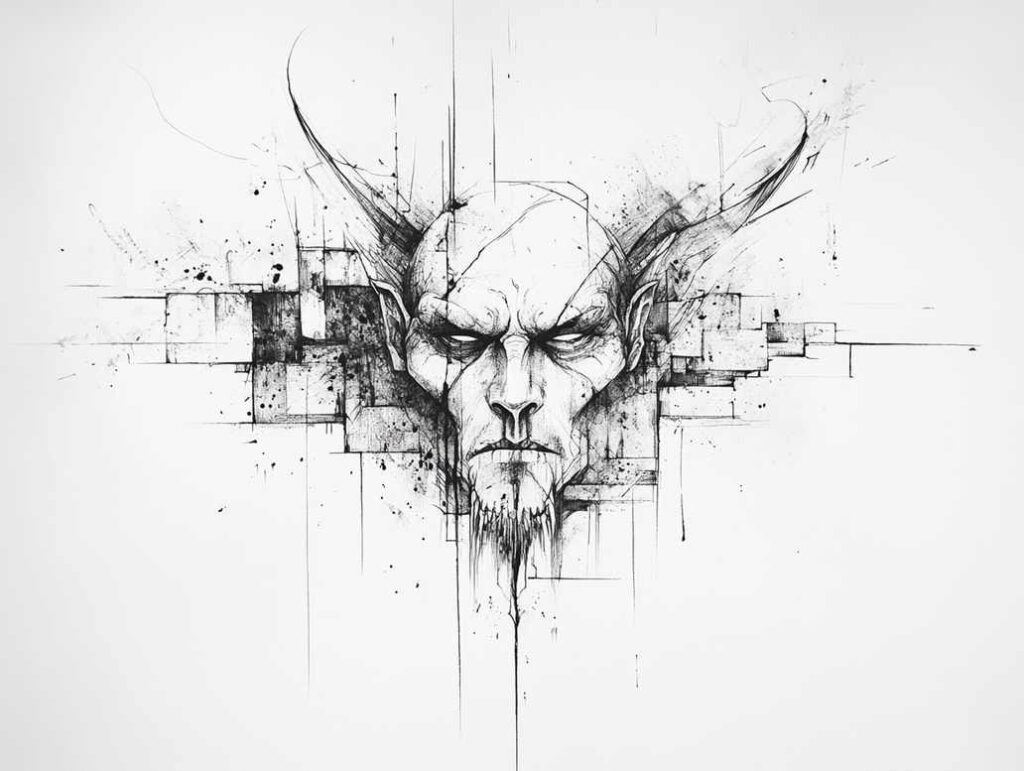 other-dark tattoo design ideas Realism studio quality supernatural for neck