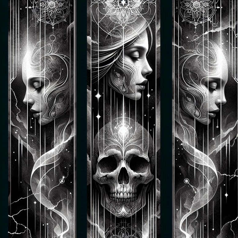 other-dark tattoo design ideas moody tattered clothing for thigh