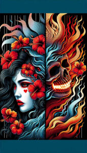 other-dark tattoo design ideas solid fill terrifying for hip