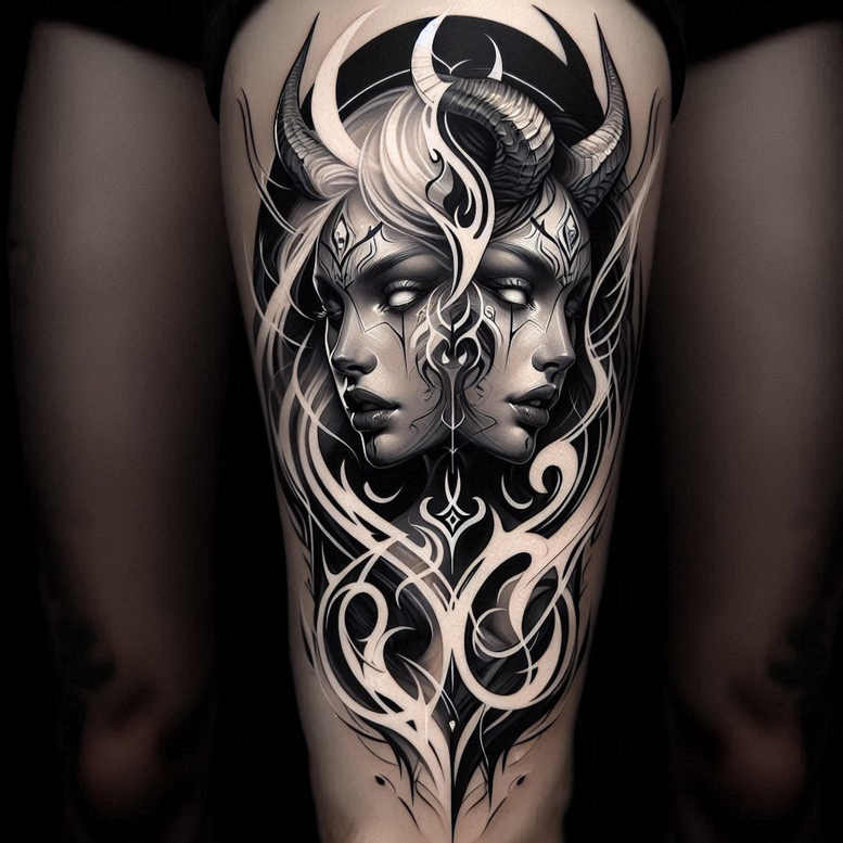 other-dark tattoo design ideas Realism living skin twisted resilience and power