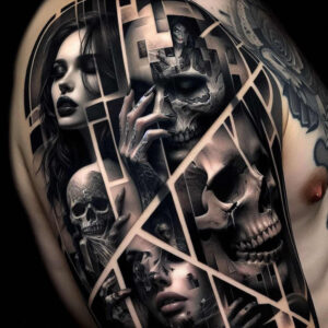 other-dark tattoo design ideas clean fill uncanny for hand
