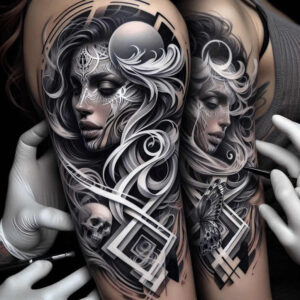 other-dark tattoo design ideas modern classic unholy symbol of perseverance