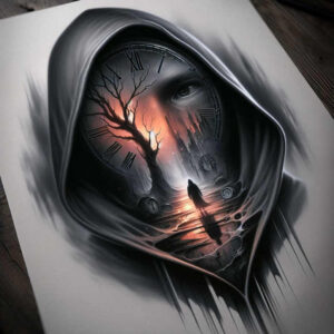 other-dark tattoo design ideas sharp contrast unnatural symbolising endurance