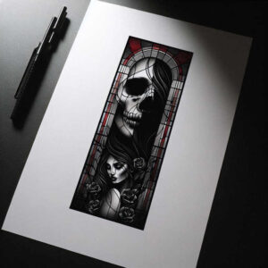 other-dark tattoo design ideas Realism clean background wraith strength and power