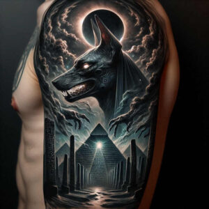 egyptian-god-tattoo-surrealism-unreal-for-full-back – tattoo design ideas free ai generated – Gallery: other-egypt-inkby-ai