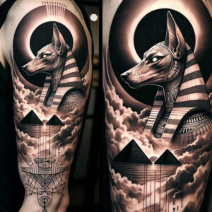 egyptian-mythology-tattoo-realism-realistic-contrast-for-shoulder-blade – tattoo design ideas free ai generated – Gallery: other-egypt-inkby-ai