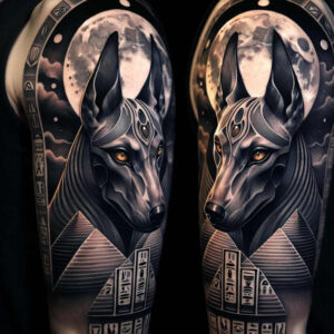 egyptian-drawing-tattoo-surrealism-chromatic-aberration-for-shoulder – tattoo design ideas free ai generated – Gallery: other-egypt-inkby-ai