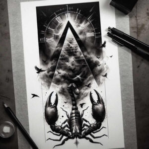 egyptian-drawing-tattoo-surrealism-otherworldly-for-behind-ear – tattoo design ideas free ai generated – Gallery: other-egypt-inkby-ai