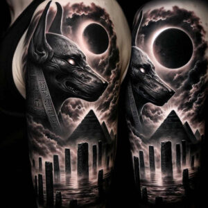 other-egypt tattoo design ideas Surrealism psychic energy divine for lower thigh