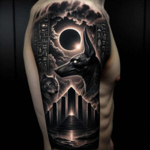 other-egypt tattoo design ideas Realism portrait realism divine protection symbolising perseverance