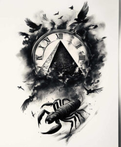 other-egypt tattoo design ideas Surrealism unearthly scarab symbol of strength