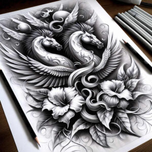 wizard-tattoo-surrealism-enigmatic-visuals-for-calf – tattoo design ideas free ai generated – Gallery: other-fantastic-inkby-ai