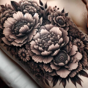 delicate-flower-tattoo – tattoo design ideas free ai generated – realism-contrast-ink – for-hand – Gallery: other-flowers-inkby-ai