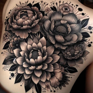 flower-motif-tattoo – tattoo design ideas free ai generated – realism-subtle-saturation – for-ankle – Gallery: other-flowers-inkby-ai