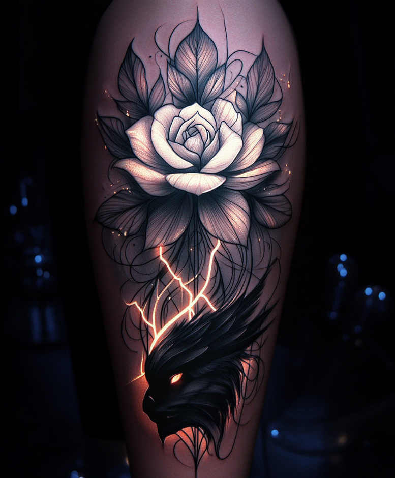 flower-pattern-tattoo – tattoo design ideas free ai generated – neotraditional-ornamental – for-fingers – Gallery: other-flowers-inkby-ai
