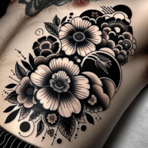flowers-in-motion – tattoo design ideas free ai generated – realism-surface-complexity – for-toe – Gallery: other-flowers-inkby-ai