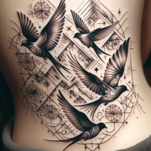 other-flowers tattoo design ideas fine dot botanical symbolising perseverance