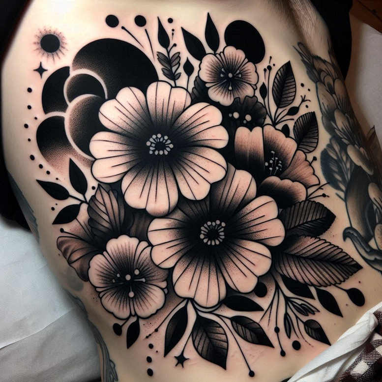 other-flowers tattoo design ideas mini ink decorative for ribs