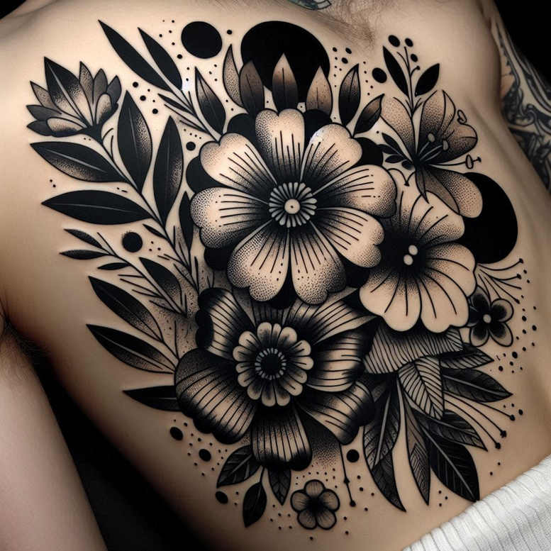 other-flowers tattoo design ideas dainty delicate layers determination and power