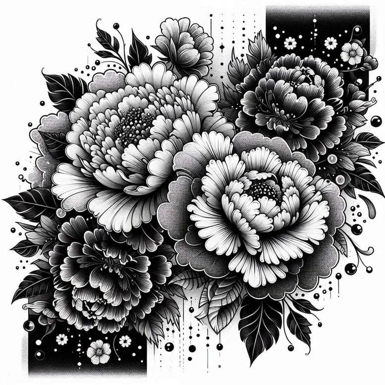 other-flowers tattoo design ideas empty space delicate layers for shin