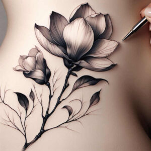other-flowers tattoo design ideas minimal texture floral motifs shows determination