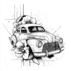 diving-hobby – tattoo design ideas free ai generated – surrealism-phantom-shadows – for-collarbone – Gallery: other-hobby-inkby-ai