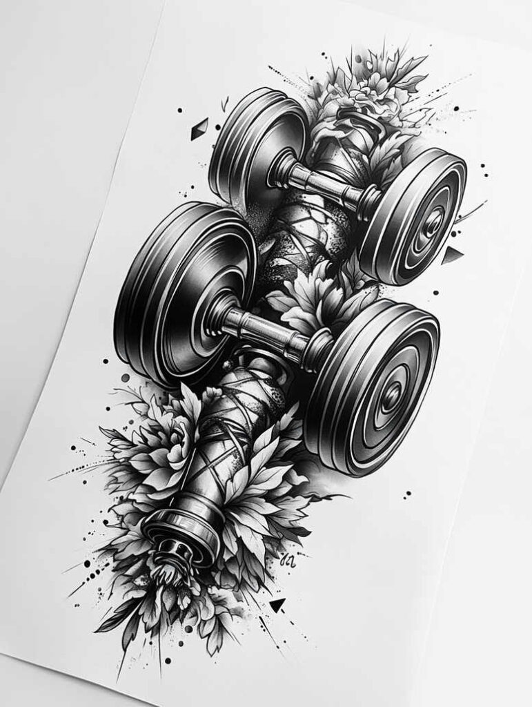 singing-hobby – tattoo design ideas free ai generated – neotraditional-artistic-contrast – for-behind-ear – Gallery: other-hobby-inkby-ai