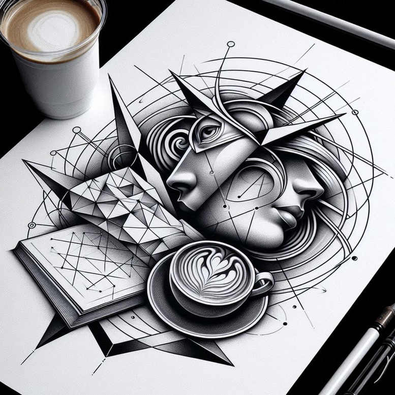 other-hobby tattoo design ideas Surrealism shimmering forms crafted symbolising resilience