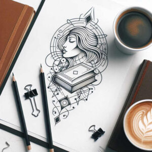 other-hobby tattoo design ideas Surrealism morphic rhythmic for upper back