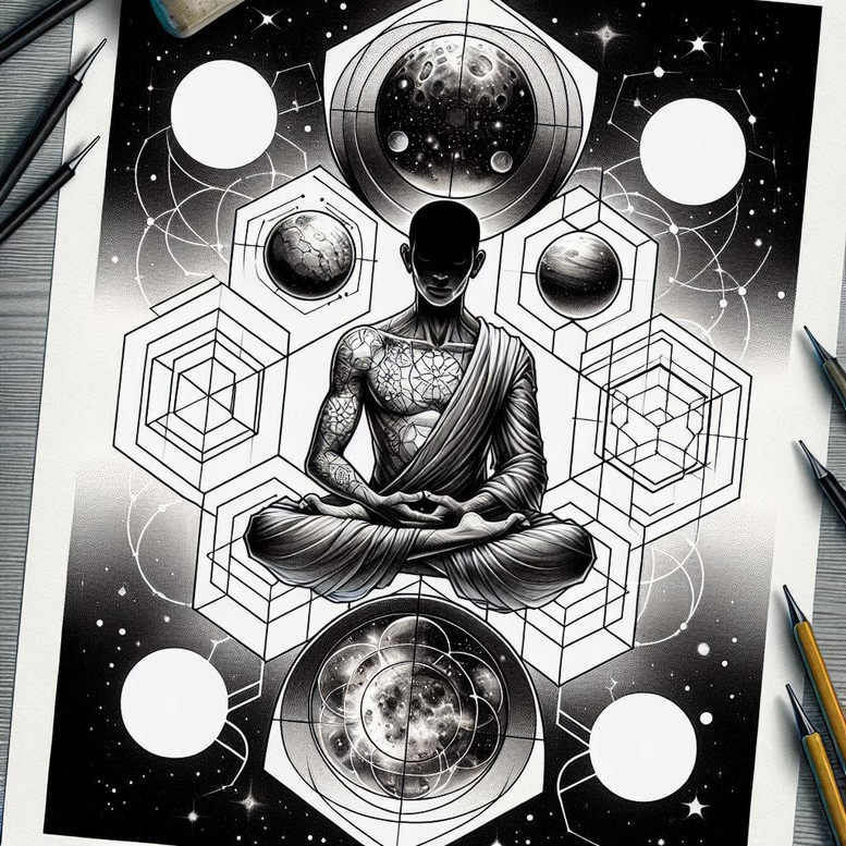 abstract – tattoo design ideas free ai generated – realism-portrait-realism – for-ribs – Gallery: other-religions-inkby-ai