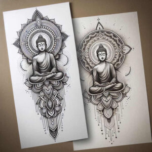 airy – tattoo design ideas free ai generated – realism-organic-structure – for-foot – Gallery: other-religions-inkby-ai
