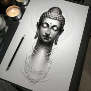 airy-touch – tattoo design ideas free ai generated – surrealism-fluid-forms – for-upper-back – Gallery: other-religions-inkby-ai
