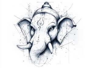 airy-touch – tattoo design ideas free ai generated – surrealism-impossible-forms – for-lower-chest – Gallery: other-religions-inkby-ai