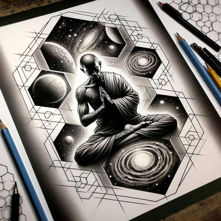 basic – tattoo design ideas free ai generated – realism-natural-contrast – for-calf – Gallery: other-religions-inkby-ai