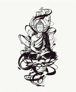 clean-shape – tattoo design ideas free ai generated – neotraditional-balanced-color – for-collarbone – Gallery: other-religions-inkby-ai