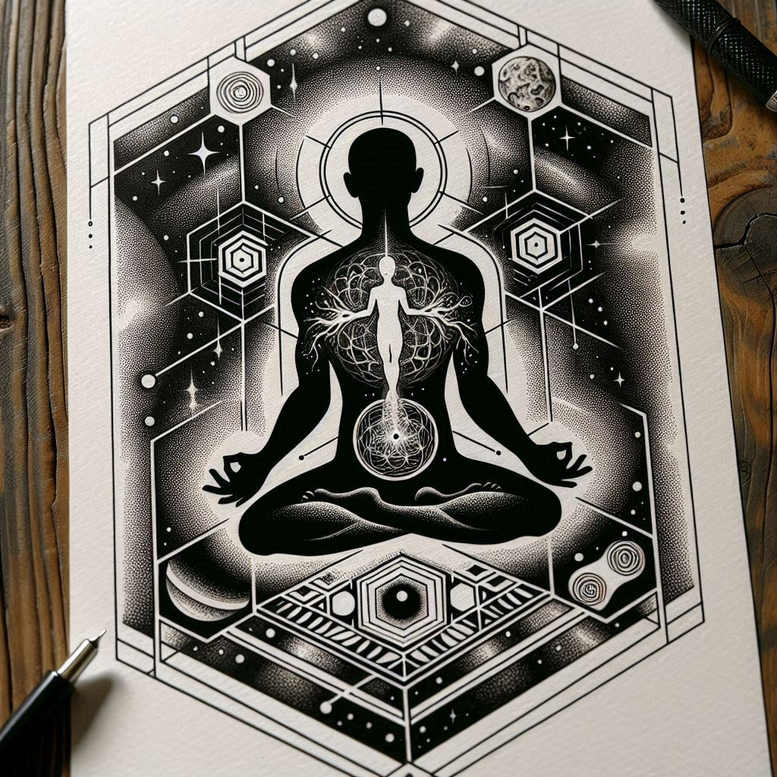 clean-stroke – tattoo design ideas free ai generated – neotraditional-rich-shading – for-nape – Gallery: other-religions-inkby-ai