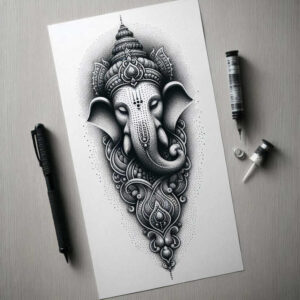 clear-cut – tattoo design ideas free ai generated – realism-skin-texture – for-collarbone – Gallery: other-religions-inkby-ai
