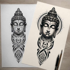 clear-edge – tattoo design ideas free ai generated – neotraditional-vivid-detail – for-lower-arm – Gallery: other-religions-inkby-ai