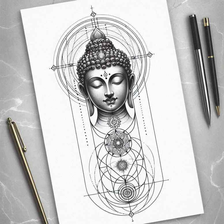 concise – tattoo design ideas free ai generated – neotraditional-refined-detail – for-abdomen – Gallery: other-religions-inkby-ai