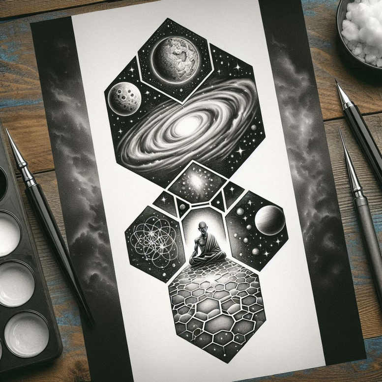 crisp-outline – tattoo design ideas free ai generated – neotraditional-clean-fill – for-palm – Gallery: other-religions-inkby-ai
