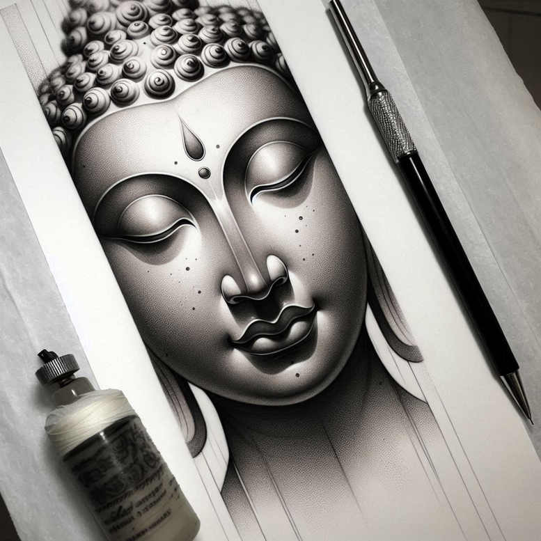 diminutive – tattoo design ideas free ai generated – neotraditional-clean-fill – for-back – Gallery: other-religions-inkby-ai