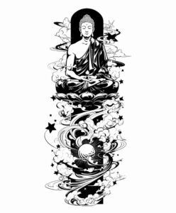 discreet – tattoo design ideas free ai generated – neotraditional-refined-lines – for-heel – Gallery: other-religions-inkby-ai