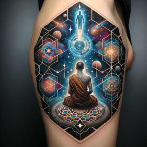 discreet – tattoo design ideas free ai generated – realism-tattoo-reflection – for-nape – Gallery: other-religions-inkby-ai