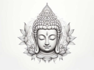 discreet – tattoo design ideas free ai generated – surrealism-phantasmagoric – for-calf – Gallery: other-religions-inkby-ai