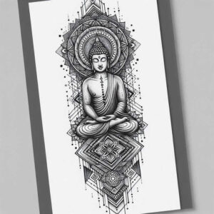 discreet-mark – tattoo design ideas free ai generated – neotraditional-clean-lines – for-outer-arm – Gallery: other-religions-inkby-ai