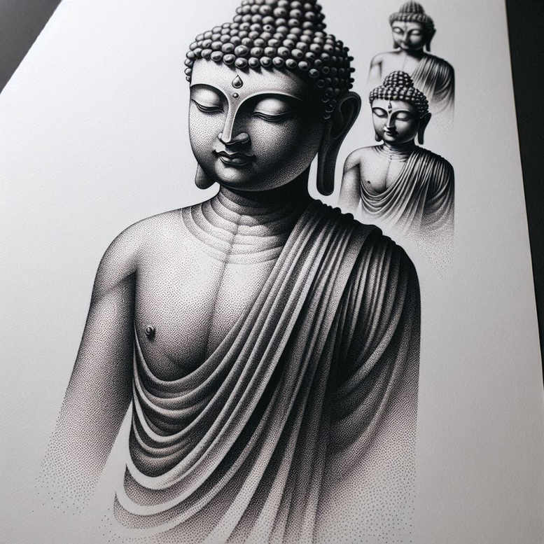 dotwork – tattoo design ideas free ai generated – realism-realistic-lighting – for-wrist – Gallery: other-religions-inkby-ai