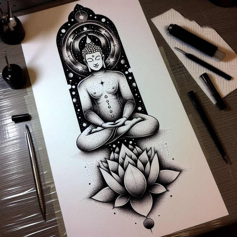 elemental – tattoo design ideas free ai generated – realism-photographic-quality – for-shoulder – Gallery: other-religions-inkby-ai